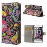 Housse etui coque portefeuille pu cuir pour apple iphone 6s plus (5. 5 pouces) + film ecran - paisley ...