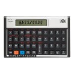 Hp 12c platinum - calculatrice financi�re - pile - argent, carbonite