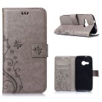 Ivencase pour htc one mini 2 (m8 mini) etui � rabat housse fleur papillon pu cuir pochette protection ...