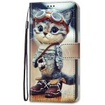 Kal - coque compatible pour samsung galaxy s24 fe 5g avec cordon clapet a rabat cuir motif drle animal ...