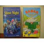 Lot de 2 vhs en anglais: silent night (le premier nol) + babar