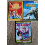 Lot de 3 dvd magic english disney , en route dreamworks , horton l'elphant foc century animation