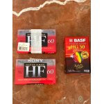 Lot de 4 cassettes audio neuves ( 2 sony de 60minutes + 2 basf de 30 minutes)