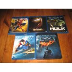 Lot 5 blu - ray super - heros hulk iron man spiderman 3 superman return batman dark knight