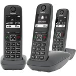 Mondodigitale - a695 trio - tlphone dect sans fil - 3 combins avec grand ecran a haut contraste - ...