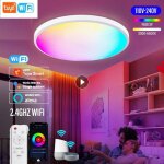 Plafonnier led intelligent avec commande vocale via l'application tuya, luminaire dcoratif de plafond, ...