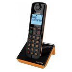 Alcatel s280 solo orange t�l�phone dect identification de l'appelant noir, orange