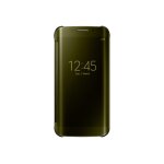 Samsung clear view cover ef - zg925b - etui � rabat pour t�l�phone portable - or - pour galaxy s6 edge ...