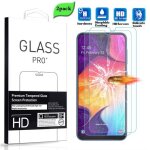 Compatible avec samsung galaxy a50 verre tremp�, 2 pi�ces hd transparent ultra r�sistant glass protecteur ...