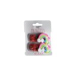Barrettes � cheveux arc - en - ciel orange stella green
