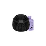 Bonnet de nuit en satin anti - frisottis noir glov