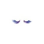 Faux cils crazy plume flamme bleu x2 avec colle shophair