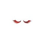Faux cils crazy plume flamme rouge x2 avec colle shophair