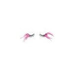 Faux cils crazy plume noir + fushia x2 avec colle shophair