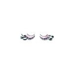 Faux cils crazy plume rose + noir x2 avec colle shophair