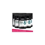 Pack de 6 poudres d�colorantes 8 tons bonder int�gr� blond studio l'or�al professionnel 500g
