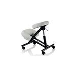 Tabouret ergonomique master inox noir