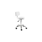 Tabouret formé blanc avec dossier Tabouret formé blanc avec dossier