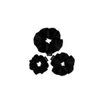 Trio de chouchou en satin noir glov
