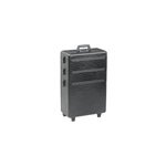 Valise de coiffure 3 lements croco noire