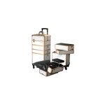 Valise diamant blanche & rose 4 niveaux parisax