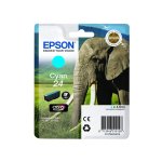 Cartouche cyan �l�phant epson s�rie 24 pour expresssion photo xp750 / xp850 (c13t24224012)