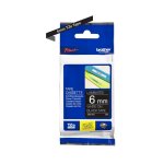 Cassette  ruban brother pour tiqueteuse blanc sur noir (tz - 315) 6mm
