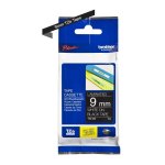 Cassette  ruban brother pour tiqueteuse blanc sur noir (tz - 325) 9mm