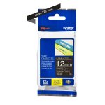 Cassette  ruban brother pour tiqueteuse blanc sur noir (tz - 335) 12mm