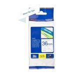 Cassette  ruban brother pour tiqueteuse bleu sur blanc (tz - 263) 36mm