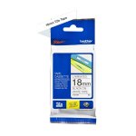 Cassette  ruban brother pour tiqueteuse noir sur blanc (tz - 241) 18mm