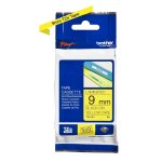 Cassette  ruban brother pour tiqueteuse noir sur jaune (tz - 621) 9mm