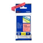 Cassette � ruban brother pour �tiqueteuse noir sur rouge (tz - 441) 18mm