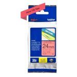 Cassette � ruban brother pour �tiqueteuse noir sur rouge (tz - 451) 24mm