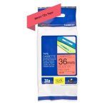 Cassette � ruban brother pour �tiqueteuse noir sur rouge (tz - 461) 36mm