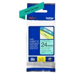 Cassette � ruban brother pour �tiqueteuse noir sur vert (tz - 751) 24mm