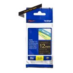 Cassette � ruban brother pour �tiqueteuse or sur noir (tz - 334) 12mm