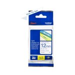 Cassette  ruban brother pour tiqueteuse tze - 233 originale  bleu sur blanc, 12 mm de large