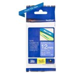 Cassette � ruban pour �tiqueteuse brother blanc sur bleu brillant (tz - 535) 12mm