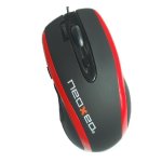 Neoxeo mse 50 black / rouge - souris filaire noire / rouge