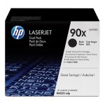 Pack de 2 toners noirs haute capacit� hp pour laserjet m4555, m602, m603 (90x)