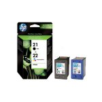 Pack cartouche encre hp 1 noire n21 + 1 couleur n22