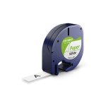 Ruban d'tiquettes en papier dymo lt (91220) 12mm x 4m noir sur blanc pour tiqueteuse