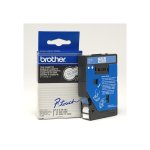 Ruban thermique en cassette 12mm brother tc - 203 bleu sur blanc
