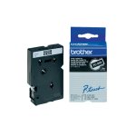 Ruban thermique en cassette 9mm brother tc - 395 blanc sur noir
