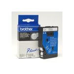 Ruban thermique en cassette 9mm brother tc195 blanc sur transparent