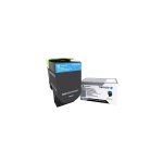 Toner cyan, rendement lev, lexmark pour imprimante cs417dn / multifonction cx417dn