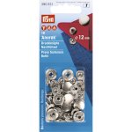 Boutons pression anorak 12 mm argent - prym - mondial tissus
