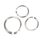 Anneaux bris�s ronds 5 � 12 mm argent�s 120 pi�ces - mondial tissus