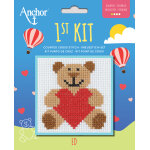 Mon 1er kit point de croix ourson ed anchor - mondial tissus